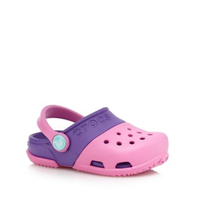 Crocs Girls' pink and purple sandals